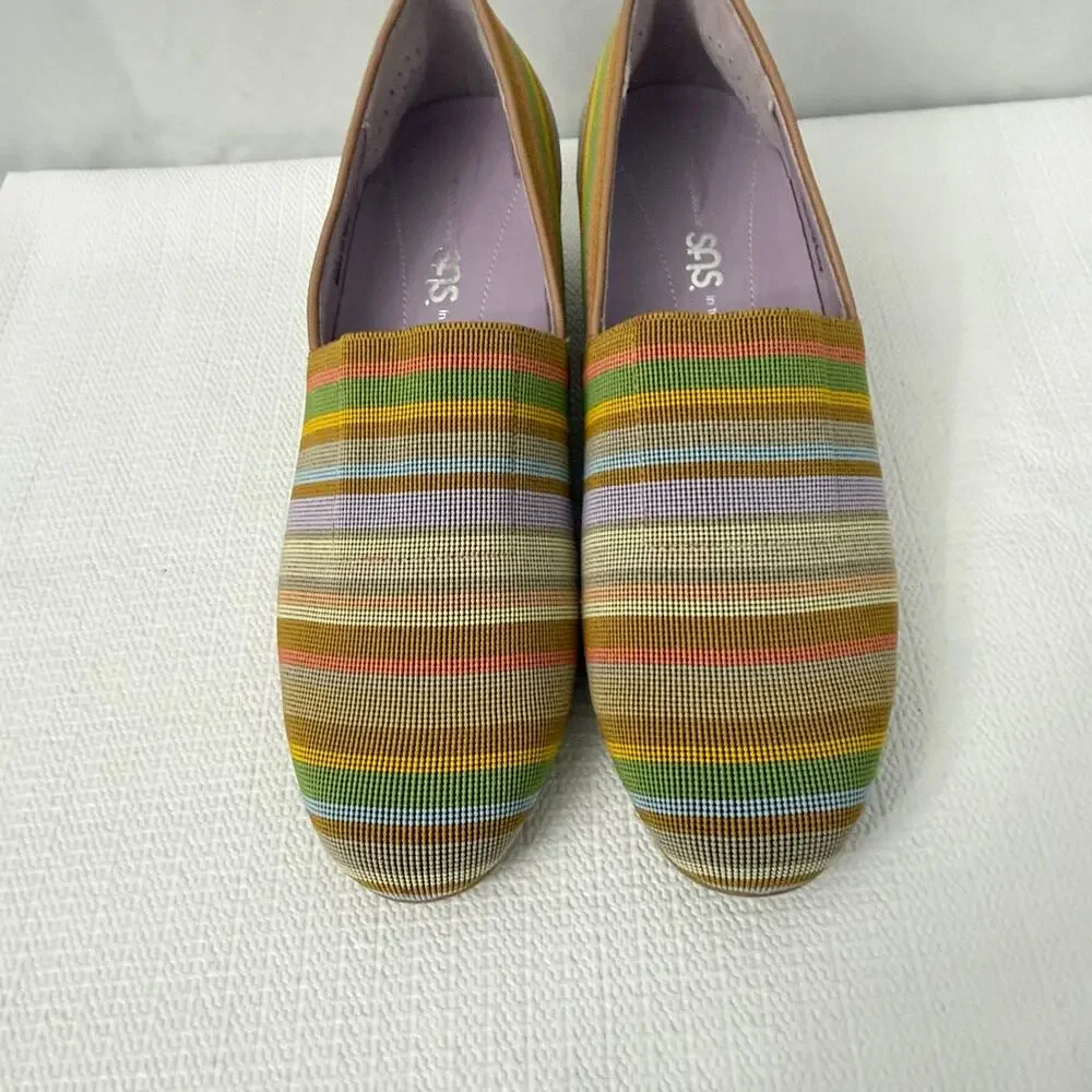 SAS Becky Wedge Espadrilles Women’s 7.5 Wide Italy Multicolored Comfort Shoes